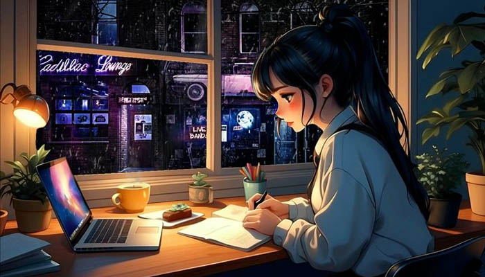 Avatar ảnh góc học tập chill