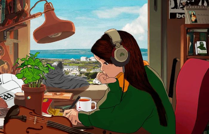 Avatar ảnh góc học tập chill