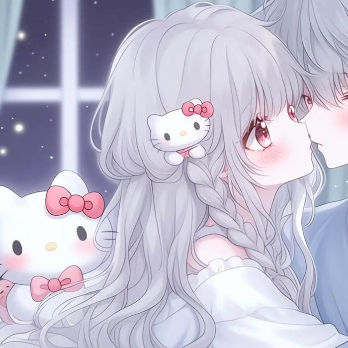 Avatar đôi cute anime