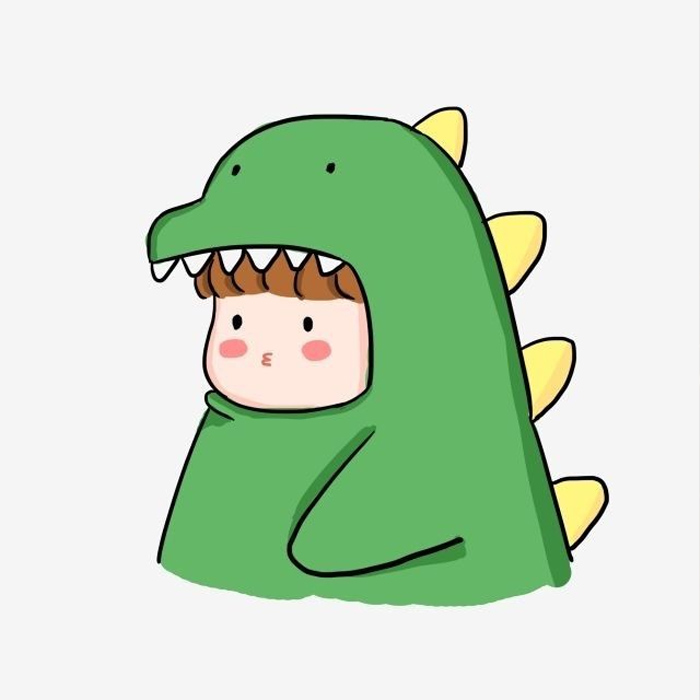 Ảnh avatar khủng long xanh cute