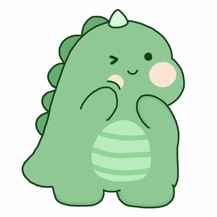 Ảnh avatar khủng long xanh cute