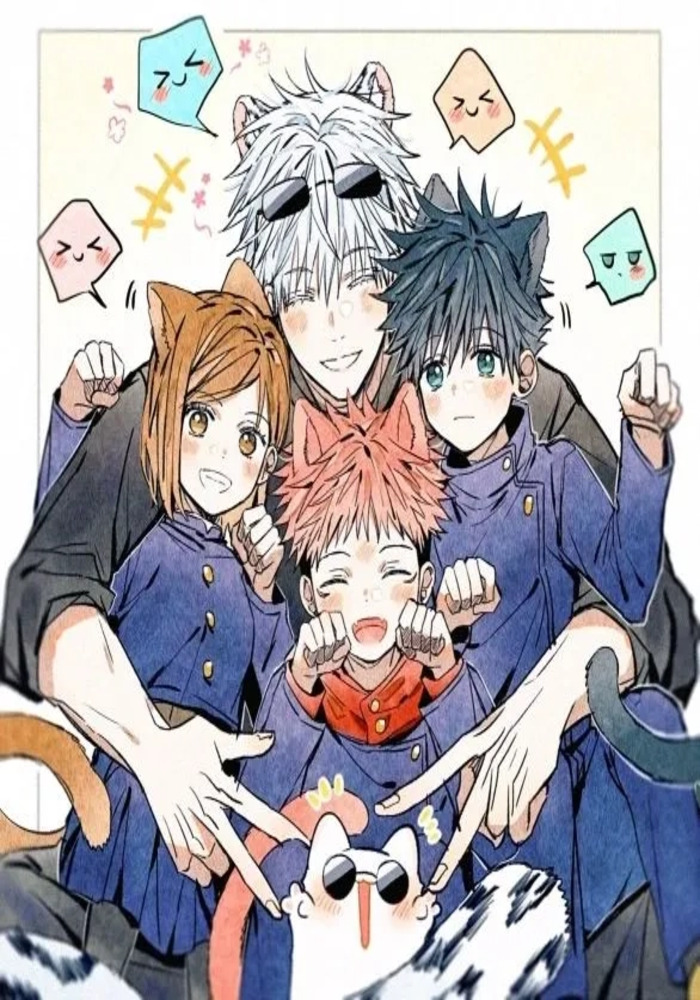Team 'Cân Bằng' Chibi: Avatar Nhóm 4 2 Nam 2 Nữ Siêu Cute