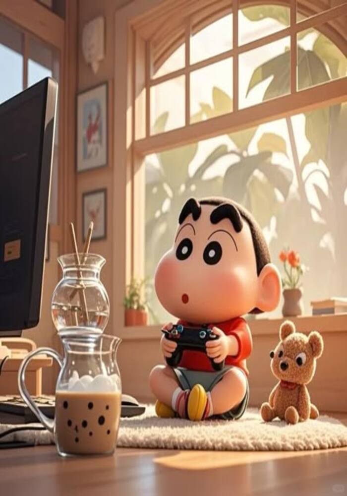 Khi Shin 'Bựa Nhân': Avatar Shin Cười 'Sái Quai Hàm'
