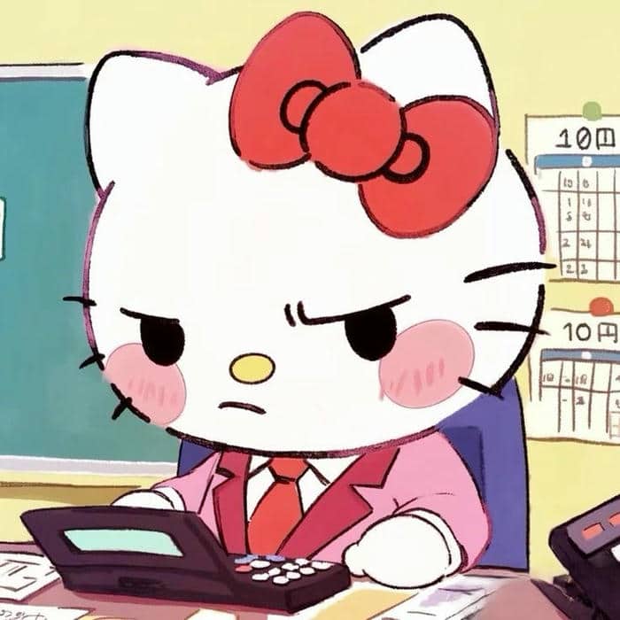 Hình Avatar Hello Kitty Vô Tri Siêu Cấp Cute