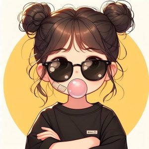 Avatar chibi nữ ngầu